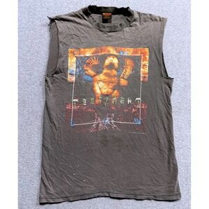 Vintage 1994 Testament Low Tour T-Shirt Brockum Muscle Thrashed/Worn Gray Large